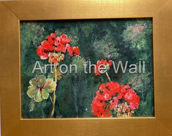 w   Geraniums   Lynne MacGregor  Acrylic   200.00